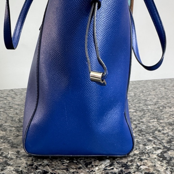 Michael Kors coated canvas Navy Blue Tote EUC - Picture 8 of 17